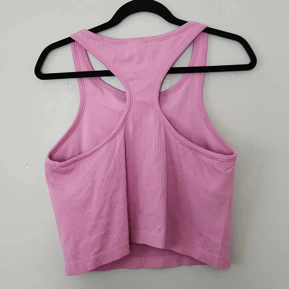 Lululemon Athletica Ebb to Street Cropped Robbed Racerback Tank sz 12 - Picture 5 of 8